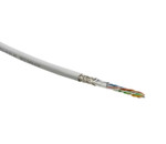 Кабель витая пара F/UTP кат.5E 4х2х0.51мм 24AWG solid PVC FUTP4-C5E-S24-IN-PVC-GY-305 сер. (м) Hyperline 42052, 1м