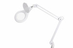 Лупа на струбцине круглая 5D с подсветкой 84 SMD LED, ø178мм, белая REXANT, 1шт