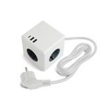 Удлинитель 3-местный c/з , 3x1мм2, 1.5м, серия Comfort, HM10-41-01, белый, 1шт
