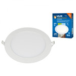 Ulm-q236 12w/4000k white светильник светодиодный встраиваемый. белый свет (4000К). Корпус белый. ТМ Volpe., 1шт