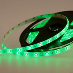 Лента светодиодная 12В, SMD2835, 60 LED/м, зеленый, 8мм, 5м, IP65 LAMPER, 1м