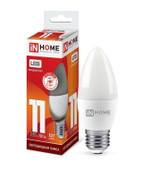 Лампа светодиодная LED-СВЕЧА-VC 11Вт свеча 6500К холод. бел. E27 1050лм 230В IN HOME 4690612024868, 1шт