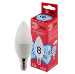 Лампочка светодиодная ЭРА RED LINE LED B35-8W-840-E14 R E14 / Е14 8 Вт свеча нейтральный белый свет, 1шт
