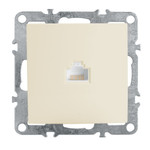 Розетка компьютерная 1-местная RJ-45 (механизм), серия Эрна, PST00-9107-02, слоновая кость, 1шт