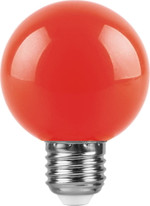 Лампа светодиодная,  (3W) 230V E27 красный, LB-371, 1шт