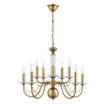 8033⁄10 CLASSI LN24 медь, металл/стекло Люстра подвесная Е14 10*40W 220V INCANTO, 1шт