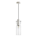5057/1B PENDANT ODL24 323 белый/прозрачный/металл/стекло Подвес E27 1*40W SCROW, 1шт