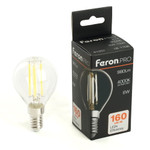 Лампа светодиодная, 980LM 6W 175-265V E14 4000K G45 прозрачная, LB-1706, 1шт