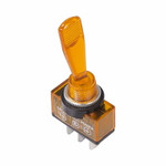 Тумблер 12V 20А (3c) ON-OFF однополюсный с желтой подсветкой (ASW-13D) REXANT, 10шт
