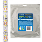 Uls-q333 2835-120led/m-8mm-ip65-dc12v-9,6w/m-5m-3000k гибкая светодиодная лента на самоклеящейся основе. катушка 5 м. в герметичной упаковке. теплый белый свет(3000K). ТМ Volpe., 1шт