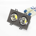 Поворотный светильник 2PFW-5 (220V, 10W, 1200 Lm, белый корпус, прямоугольник) (дневной белый 4000K), 1шт