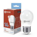 Лампа светодиодная LED-ШАР-VC 14Вт 230В E27 6500К 1330лм IN HOME 4690612047836, 1шт