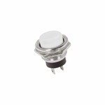 Выключатель-кнопка металл 250V 2А (2с) OFF-(ON) Ø16.2 белая (RWD-306) REXANT, 1шт