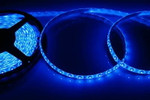 Лента светодиодная 12В, SMD2835, 60 LED/м, синий, 8мм, 5м, IP65 LAMPER, 1м