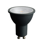 Лампа светодиодная, (7W) 230V GU10 4000K MR16 в черном корпусе с линзой 110 градусов, LB-1607, 1шт