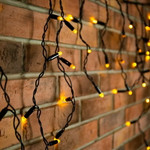Гирлянда светодиодная Бахрома (Айсикл), 4,8х0,6м, 176 LED ЖЕЛТЫЙ, черный ПВХ, IP65, постоянное свечение, 230В NEON-NIGHT (нужен шнур питания 303-500), 1шт