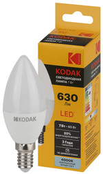 Лампочка светодиодная Kodak LED KODAK B35-7W-840-E14 E14 / Е14 7Вт свеча нейтральный белый свет, 1шт