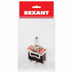 Тумблер 250V 15А (3c) ON-OFF-ON однополюсный (KN-103) REXANT Индивидуальная упаковка 1 шт, 1шт