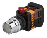 Кнопка ЭРА BBT10-ABLF-K01E ABLF-22 белый d22мм неон 240В 1з+1р, 1шт
