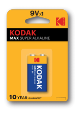 Батарейки Kodak 6LR61-1BL MAX SUPER Alkaline [K9V-1], 1шт
