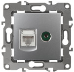 12-3110-03 ЭРА Розетка комбинированная RJ45+TV, IP20, Эра12, алюминий, 1шт