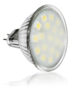 Светодиодная лампа MR16-5050-18LED-4W (220V, 4W) (теплый белый 3000K), 1шт