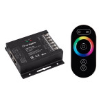 Контроллер ARL-OVAL-RGB Black (12-24V, 3x10A, ПДУ Овал, RF, RJ45), 1шт