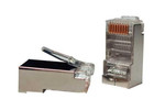 Разъем PLUG-8P8C-U-C5-SH-100 RJ45(8P8C) под витую пару кат. 5e экранир. универс. (для ож и мж кабеля) (уп.100шт) Hyperline 49375, 1УП.100 шт.