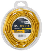 Трубка термоусадочная ТТУ нг-LS 6⁄3 желт. (уп.2м) IEK UDR12-006-003-002-K05-T, 1УП.2 м