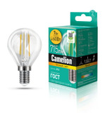Лампа светодиодная филаментная LED7-G45-FL-830-E14 7Вт 220В Camelion 13456, 1шт