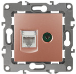 12-3110-14 ЭРА Розетка комбинированная RJ45+TV, IP20, Эра12, медь, 1шт