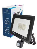 Прожектор светодиодный 30Вт 6500К IP65 2400лм с датчиком Super-Slim КОСМОС K_PR5_LED_30S, 1шт