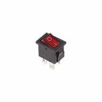 Выключатель клавишный 250V 6А (4с) ON-OFF красный с подсветкой Mini (RWB-207, SC-768) REXANT, 10шт