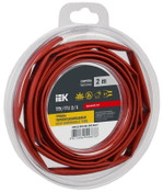 Трубка термоусадочная ТТУ нг-LS 2⁄1 красн. (уп.2м) IEK UDR12-002-001-002-K04-T, 1УП.2 м