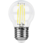 Лампа светодиодная, (11W) 230V E27 4000K прозрачная, LB-511, 1шт