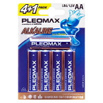 Алкалиновая батарейка Pleomax LR6-4+1BL, 5шт