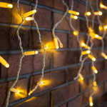Гирлянда светодиодная Бахрома (Айсикл), 4,8х0,6м, 176 LED ТЕПЛЫЙ БЕЛЫЙ, белый ПВХ, IP65, постоянное свечение, 230В NEON-NIGHT (нужен шнур питания 303-500-1), 1шт
