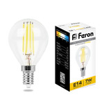Лампа светодиодная, (7W) 230V E14 2700K, LB-52, 1шт