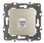 14-3107-04 ЭРА Розетка RJ45, IP20, шампань, 1шт