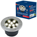 Ulu-b12a-9w/2700k ip67 grey светильник светодиодный уличный. архитектурный встраиваемый. теплый белый свет (2700К). Корпус серый. TM Uniel., 1шт