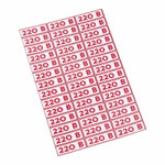 Наклейка знак электробезопасности “ 220 В”10*30 мм Rexant (42 шт на листе), 210шт