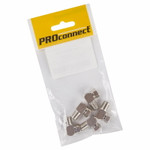 Переходник антенный, (штекер F - гнездо F), угловой, (5шт) (пакет) PROconnect, 1шт