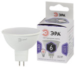 Лампочка светодиодная ЭРА STD LED MR16-6W-860-GU5.3 GU5.3 6Вт софит холодный белый свет, 1шт