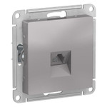 Розетка телефонная 1-м СП AtlasDesign RJ11 механизм алюм. SE ATN000381, 1шт