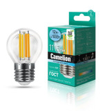 Лампа светодиодная филаментная LED12-G45-FL-845-E27 12Вт 220В Camelion 13715, 1шт