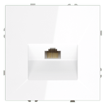Розетка компьютерная встраиваемая VOLTUM S70 RJ45 кат.6, (белый глянцевый), 1шт