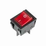 Выключатель клавишный 250V 25А (4с) ON-OFF красный с подсветкой (RWB-502) REXANT, 10шт