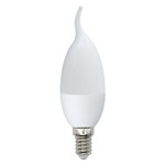 Led-cw37-11w/nw/e14/fr/nr лампа светодиодная. форма “свеча на ветру”, матовая. серия norma. белый свет (4000K). Картон. ТМ Volpe, 1шт