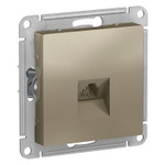 Розетка телефонная 1-м СП AtlasDesign RJ11 механизм шампань SE ATN000581, 1шт