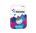 Элемент питания литиевый CR1632 1хBL (блист.1шт) КОСМОС KOCR16321BL, 1упак. 1шт